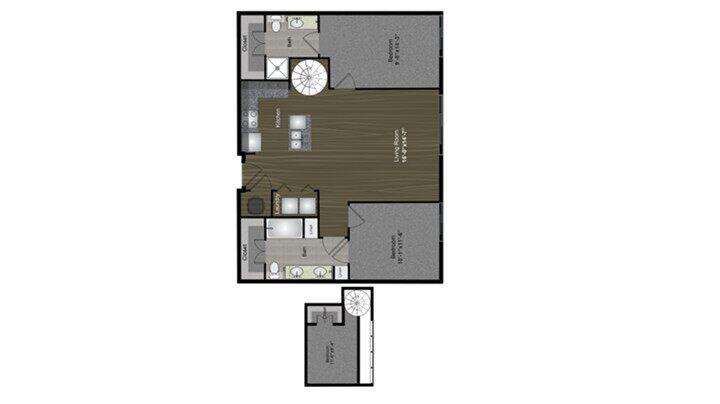 3 Bed 2 Bath Travis Loft