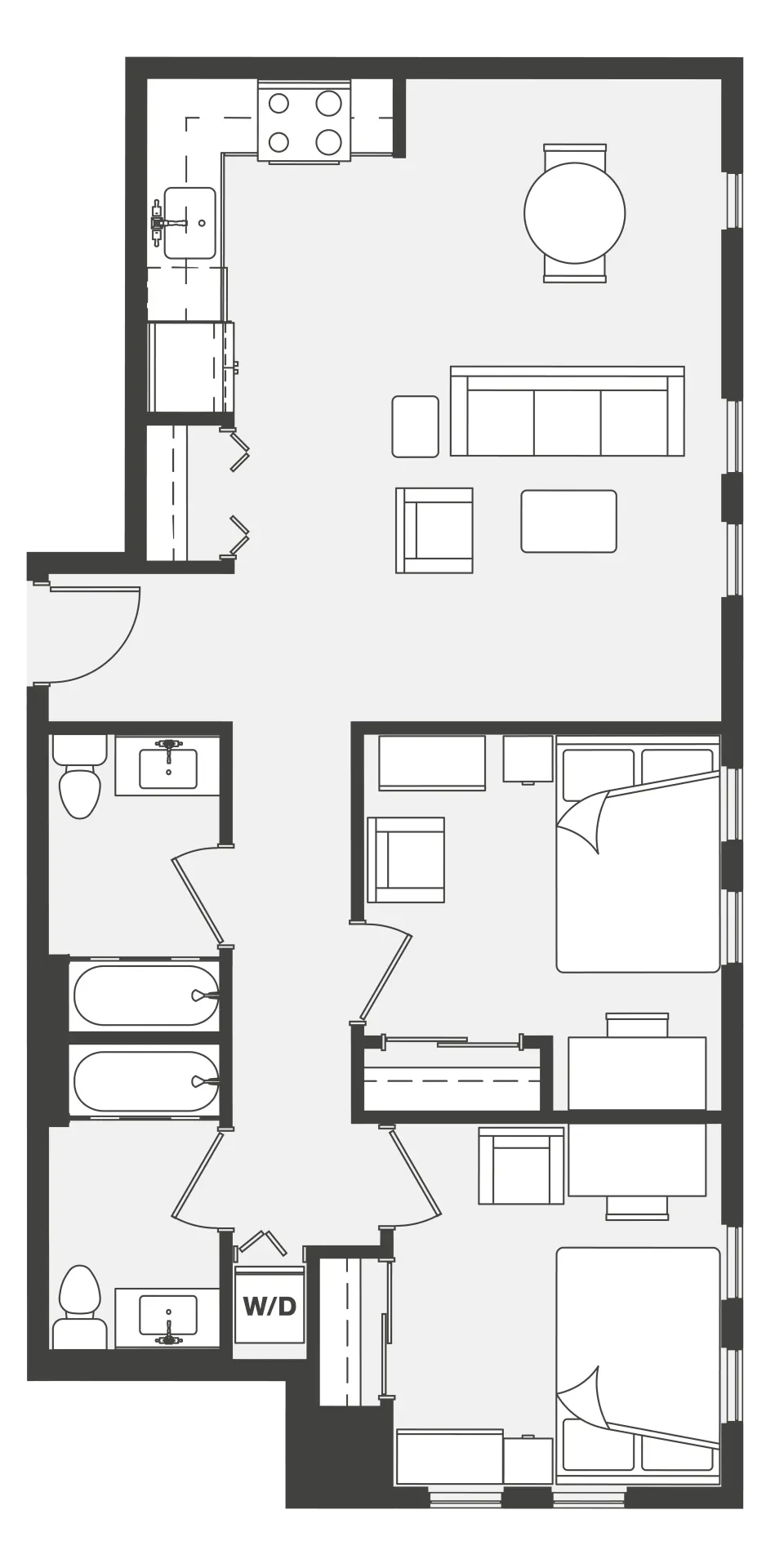 2 Bedroom, 2 Bath Townhome