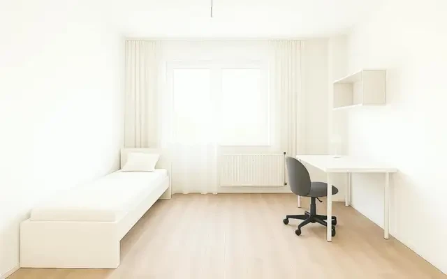 Appealing single bedroom near the Grünauer Allee train station - résidence étudiante à Leipzig - Single Bedroom