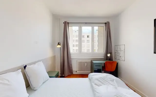 Exquisite double bedroom near the Part Dieu train station - résidence étudiante à Lyon