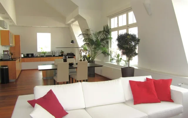 Large Unique Full-Serviced Elegant Penthouse-Apartement between Park and City Center 0