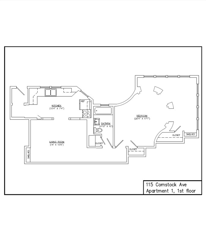 1 bed 1 bath-Apartment 1