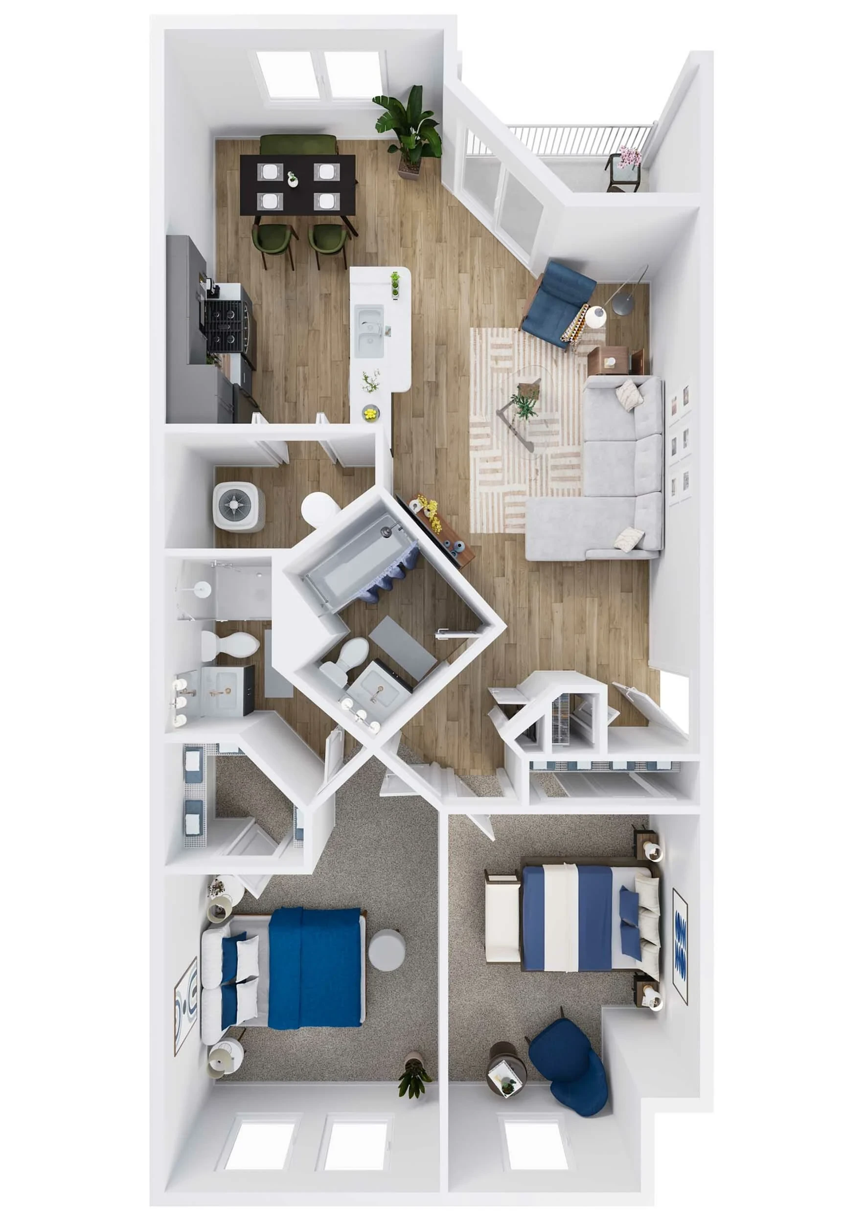 2 Beds 2 Baths 2X2CUP - Dogwood Renovated