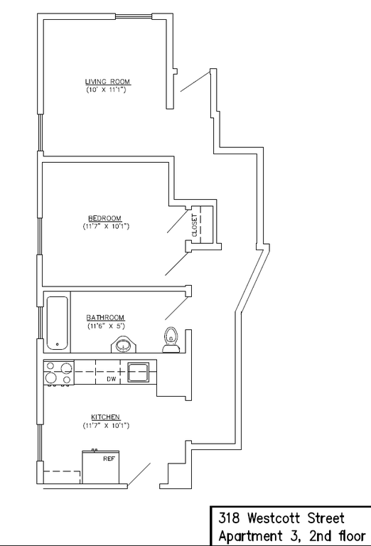 1 bed 1 bath-Apartment 3