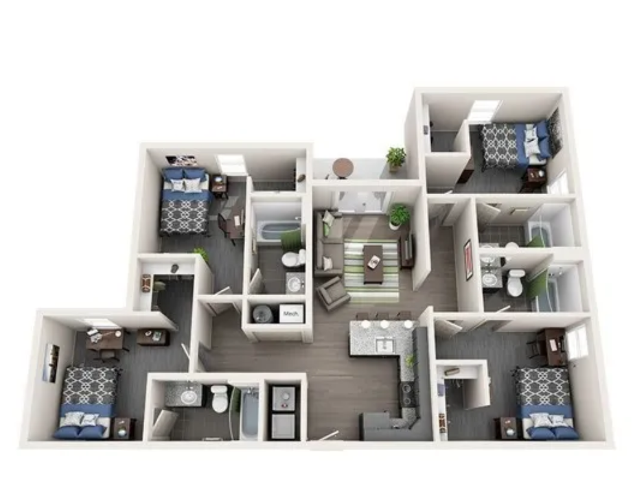 4 Bed 4 Bath The Cougar Unfurnished