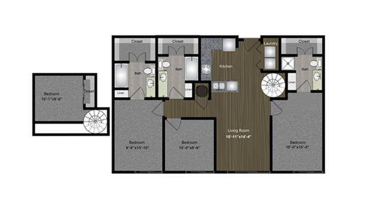 4 Bed 3 Bath Backyard Loft