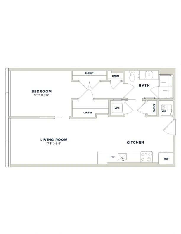 1 Bed-1 Bath Penthouse-PH1A Luminary