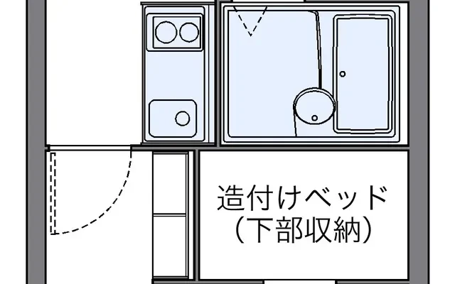 かのんA - 成田市の学生向け宿泊施設 - 113号房间(带独立厨房)