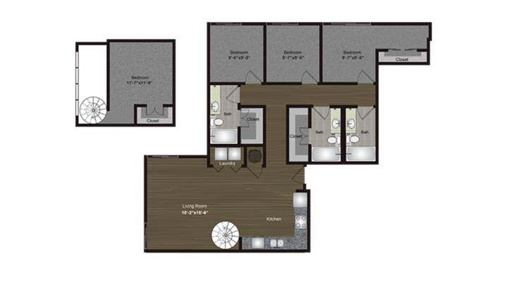 4 Bed 3 Bath Auditorium Shores Loft