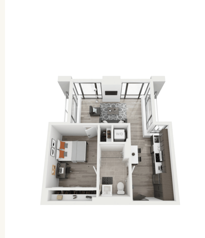 1 Bed 1 Bath A1