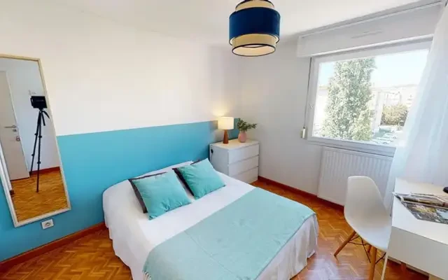 Inviting double bedroom in Gerland 0