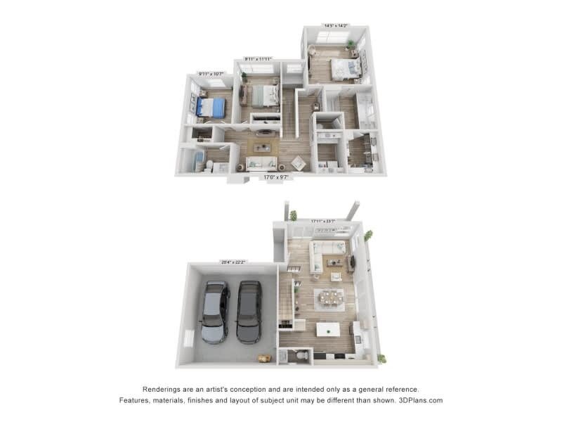 3 Bed 2.5 Bath The Valencia