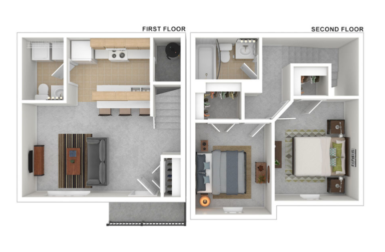 2 Bed 1.5 Bath Luxury