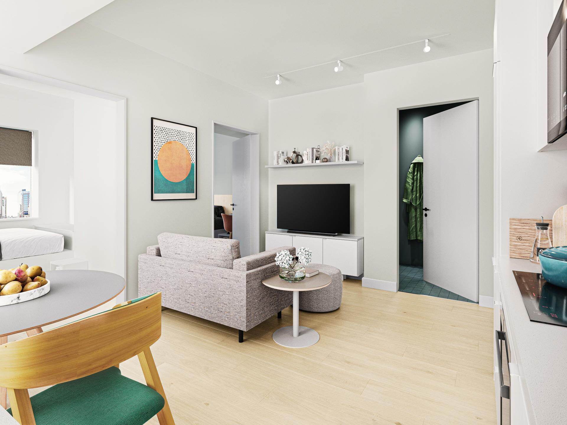 2 Bedroom (2BA1M)