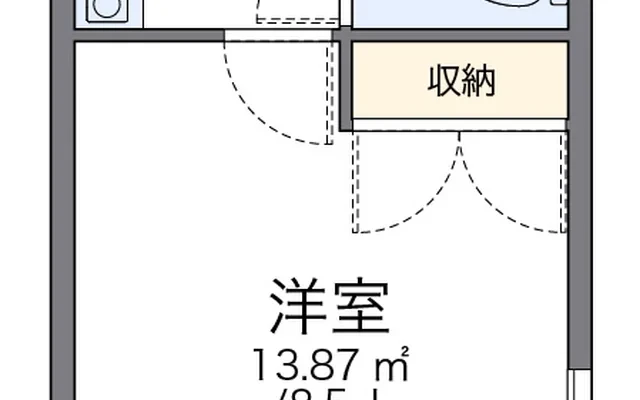 レオパレスサクセスⅠ - 龍崎市の学生向け宿泊施設 - 104号房间(带独立厨房)