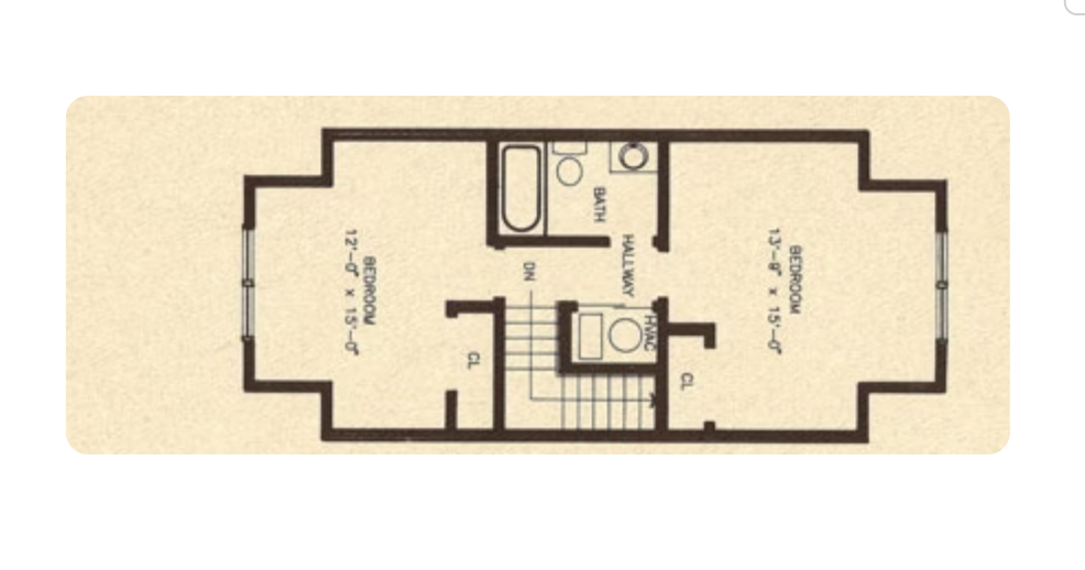 2 Beds, 1.5 Baths Model