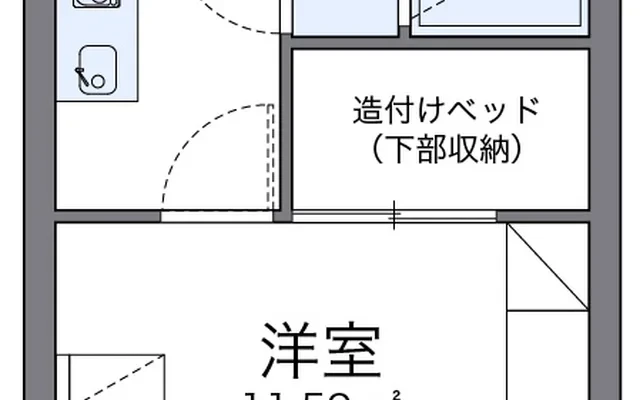 レオパレスハピネス - 서도모군 미즈호마치 학생 숙소 - 201号房间(带独立厨房)