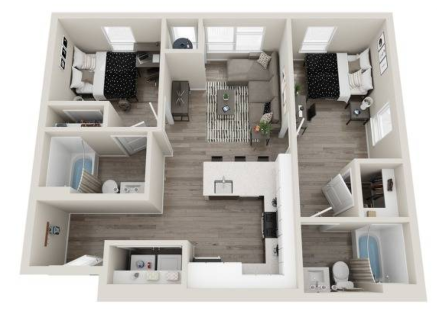 2 bed 2 bath Birch(Large)