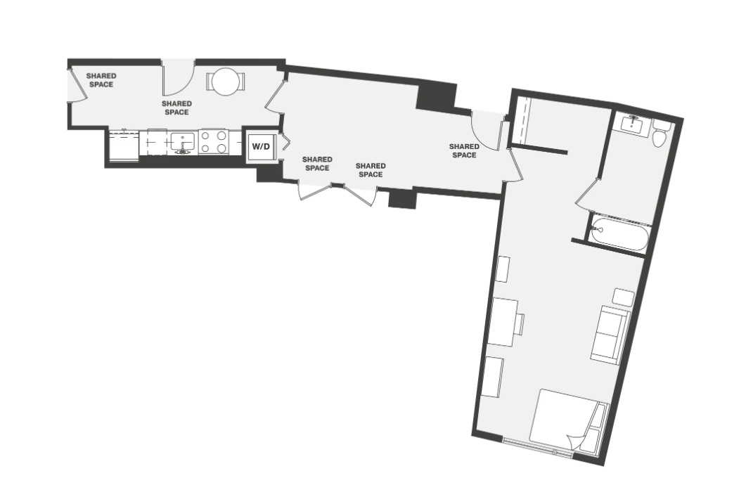 Terrace Private Bedroom & Bathroom โ Shared Kitchen