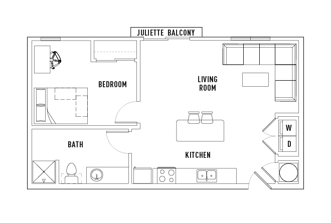 Phase 2 - 1 Bed - 1 Bath B