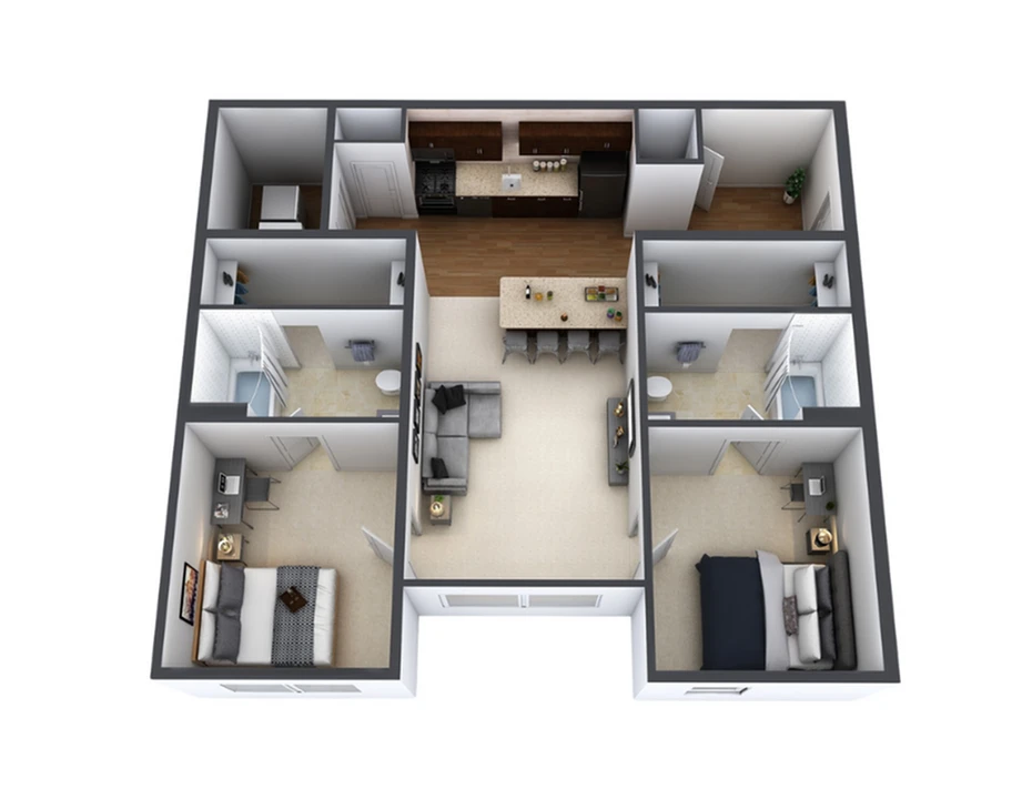 2 Bed 2 Bath-The Marshall 2x2