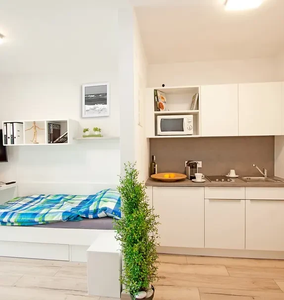 Single Studio in Vienna with Private Kitchen and Bathroom