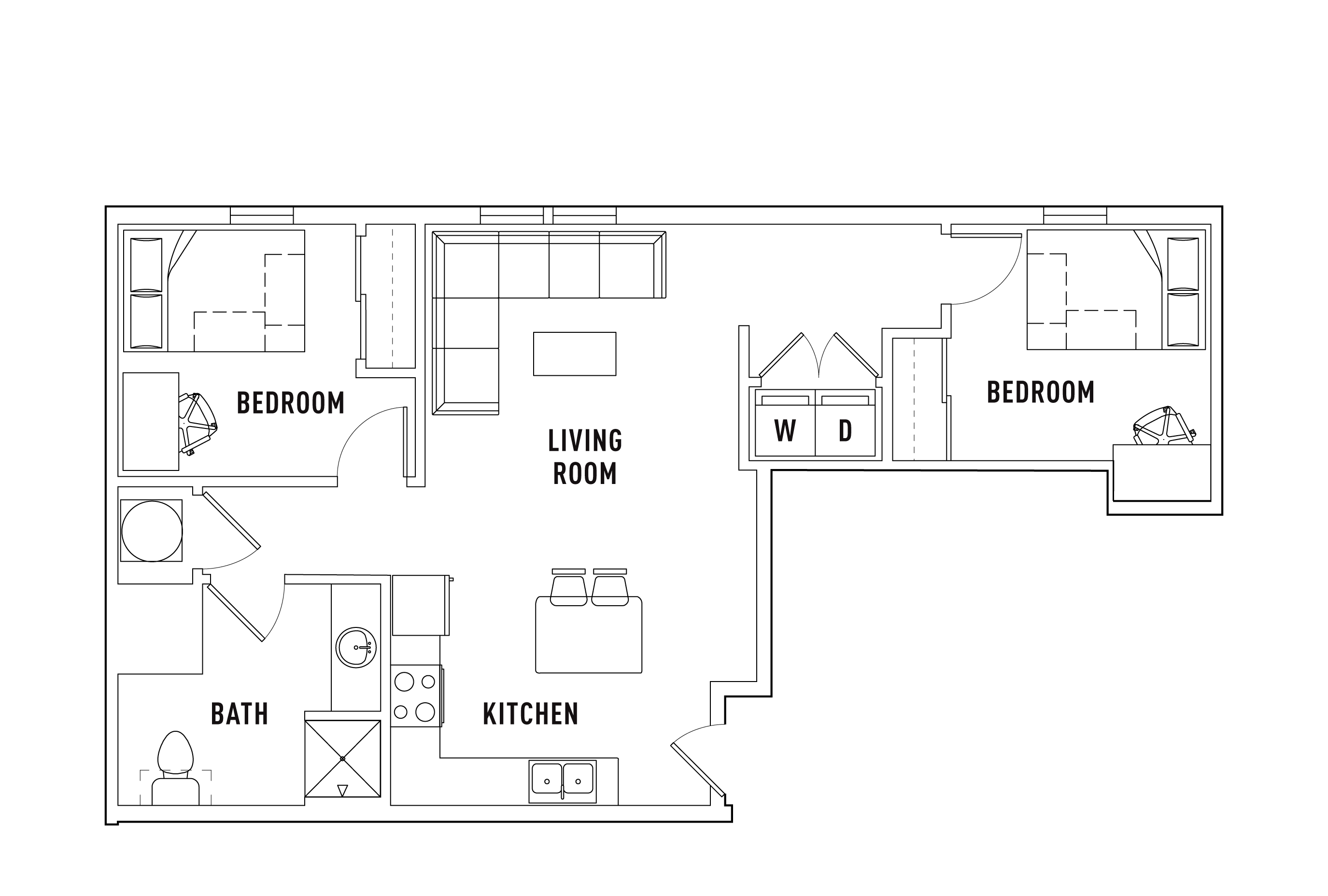 Phase 2 - 2 Bed - 1 Bath