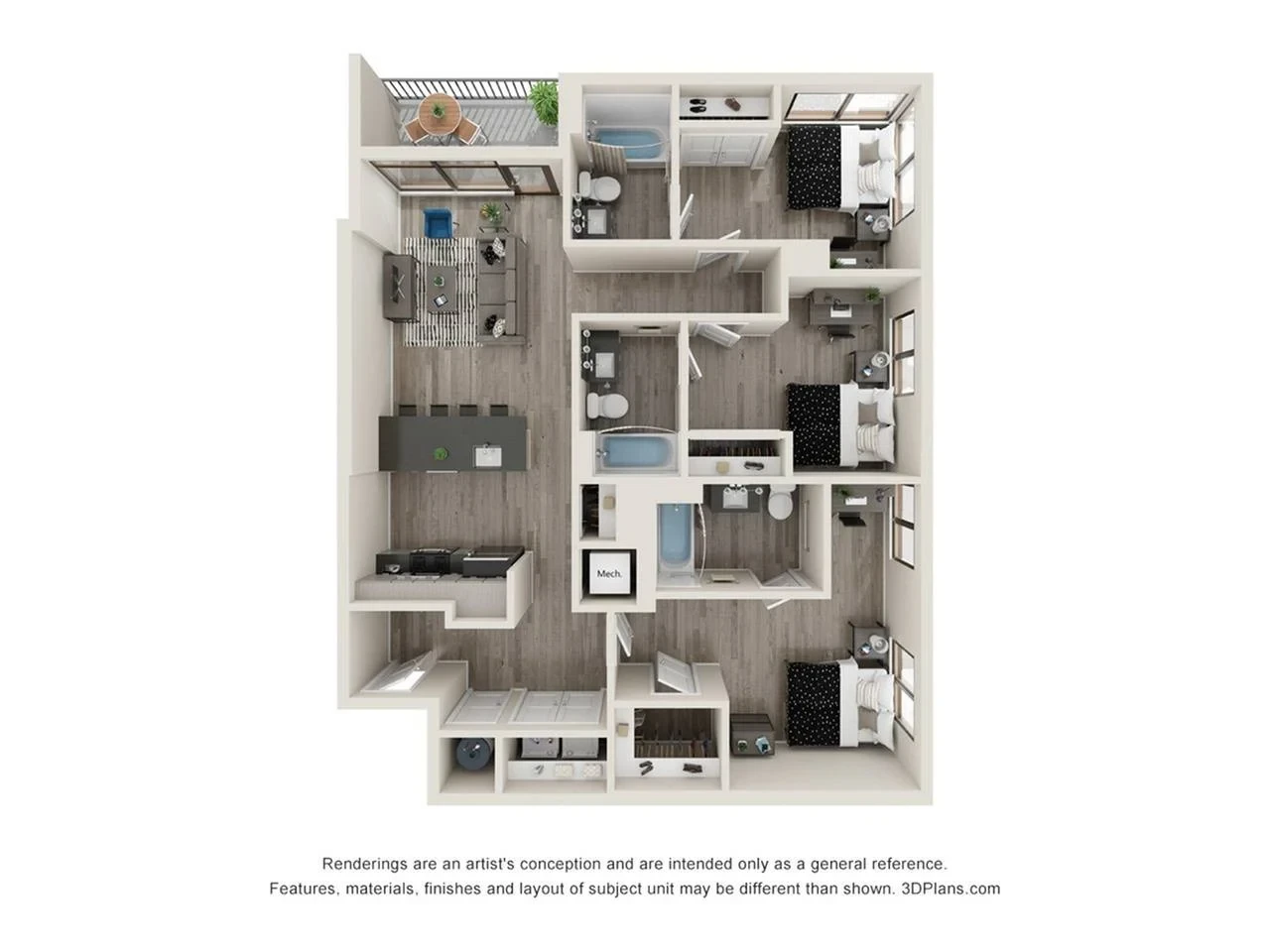 3 BED 3 BATH-Concord