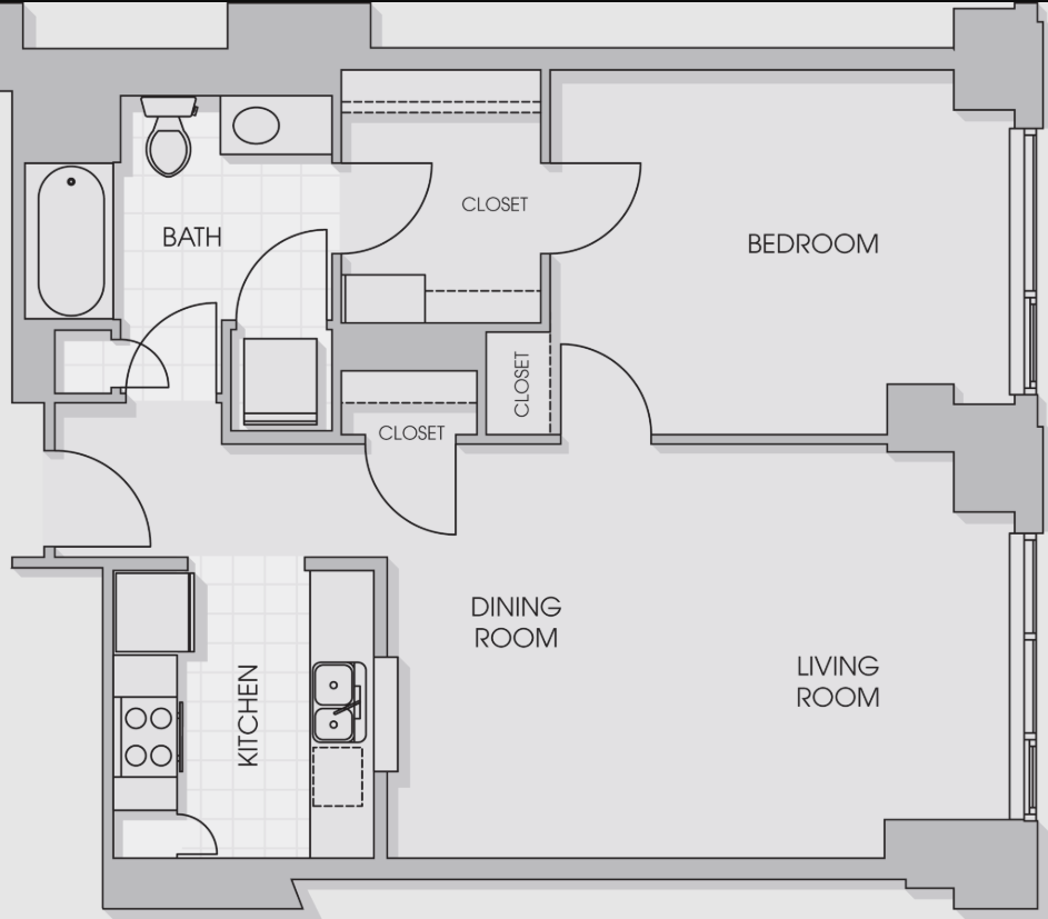1 Bedroom 1G