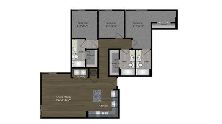 3 Bed 3 Bath Auditorium Shores