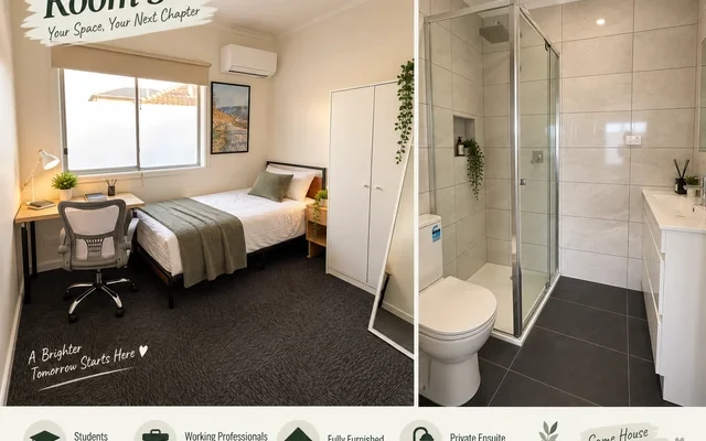 14 Bogong Avenue - 멜버른 학생 숙소 - Room 5 (ensuite/without kitchenette)