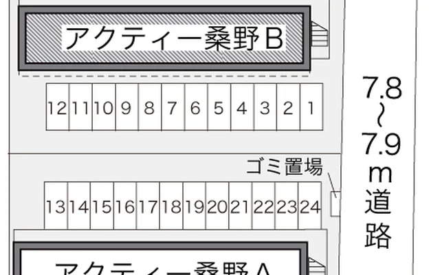 レオパレスアクティー桑野Ｂ 2