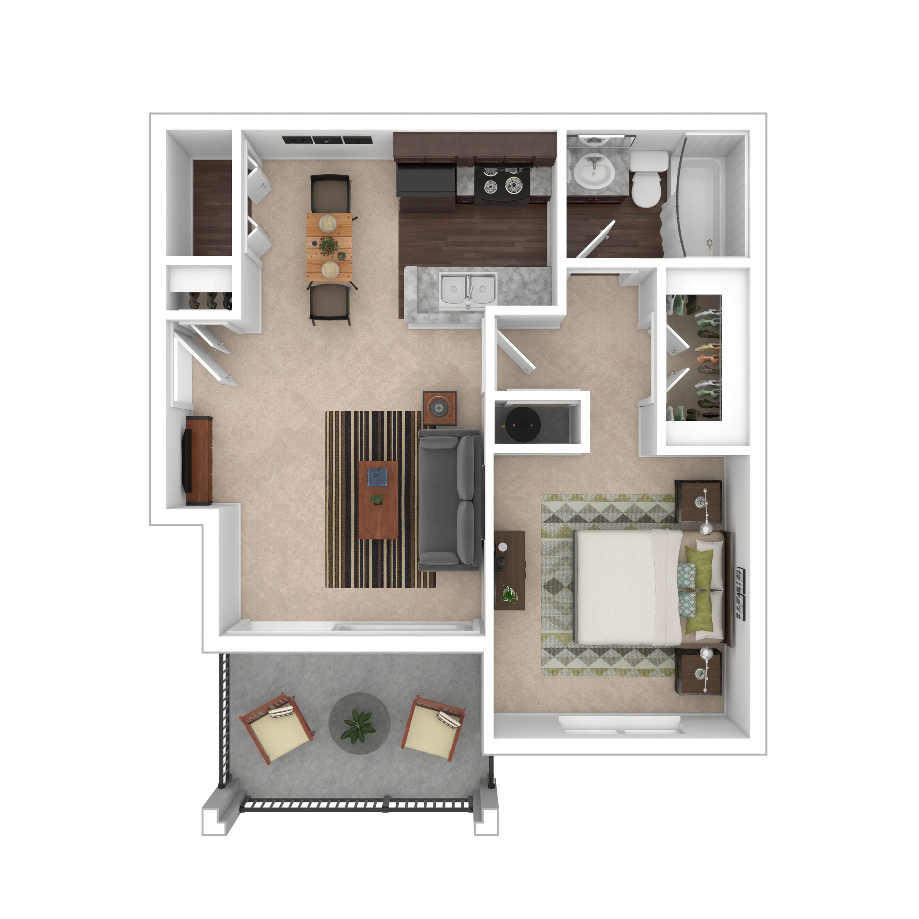 1 Bed 1 Bath 1X1APR - Pine