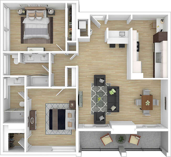 2 Bed 2 Bath