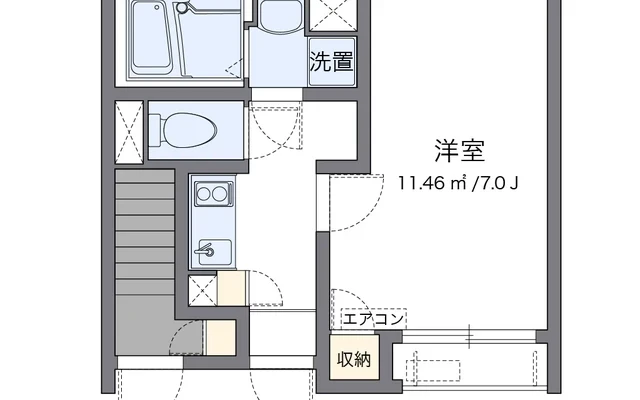 アクアパレス - Kawasaki student accommodation - 103号房间(带独立厨房)