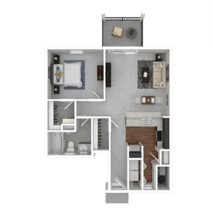 1 Bed 1 Bath Harper Lower