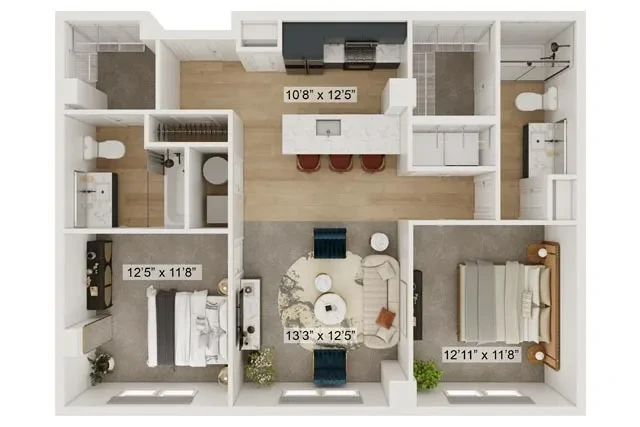 2 Bed 2 Bath Barbaro