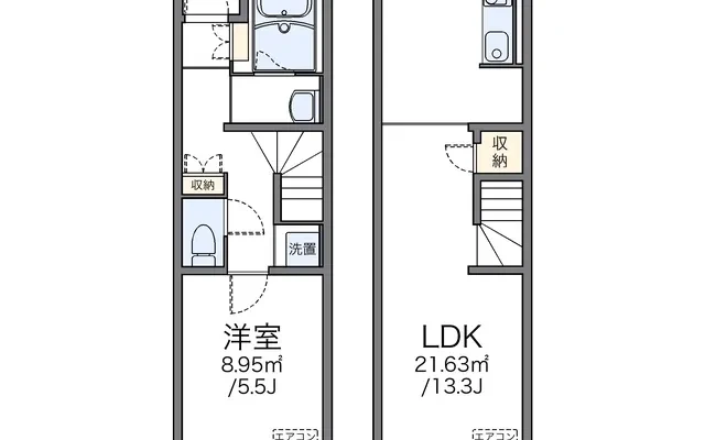 レオネクストディアコート - Higashine student accommodation - 102号房间(带客厅/餐厅/独立厨房)