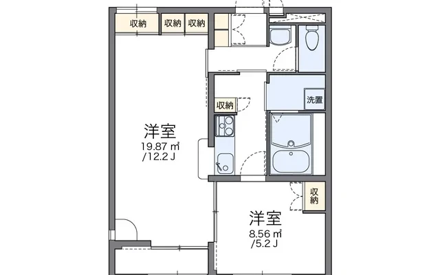 レオパレス清水 - chỗ ở sinh viên tại Thành phố Tochigi - 101号房间(带客厅/餐厅/独立厨房)