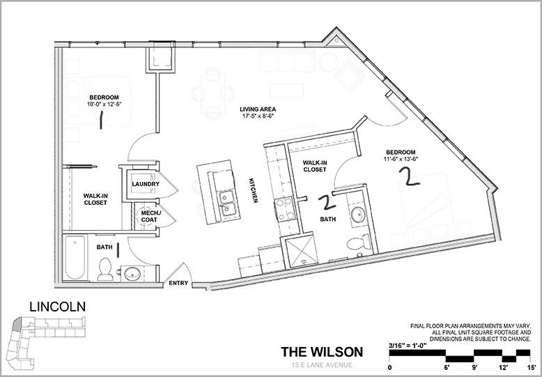 2 Bed 2 Bath Lincoln