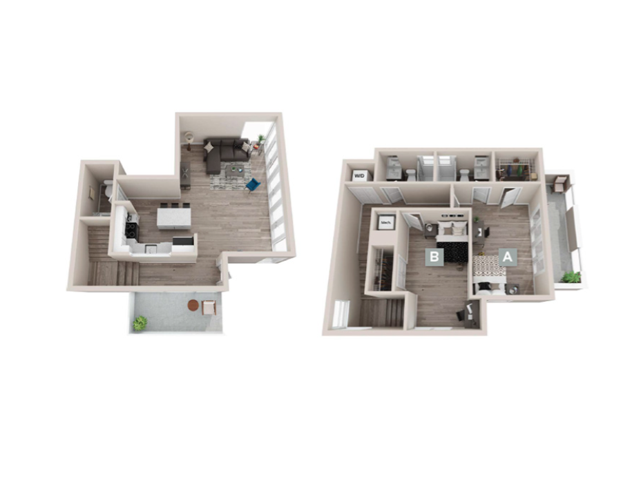 2 Bed 2.5 Bath  Boca