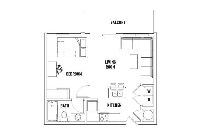 Phase 2 - 1 Bed - 1 Bath A