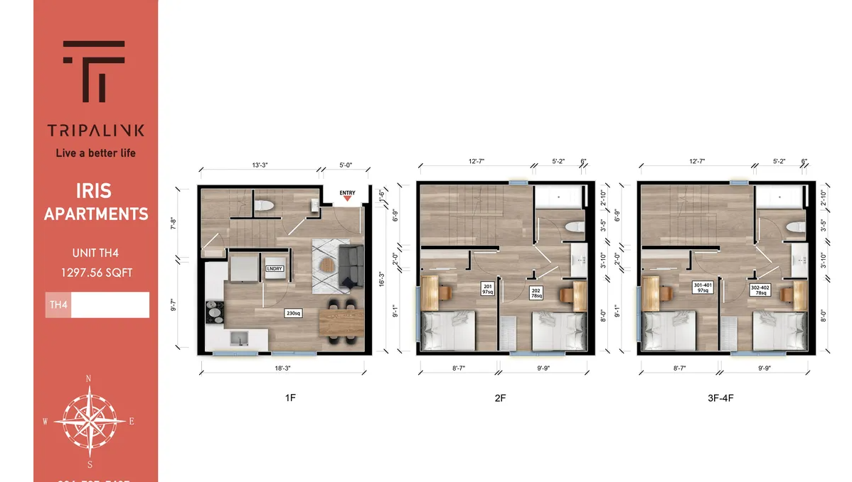 6 Bed 3.5 Bath Townhouse D