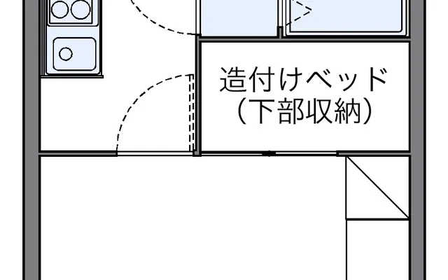レオパレス西京 - Yamaguchi student accommodation - 107号房间(带独立厨房)