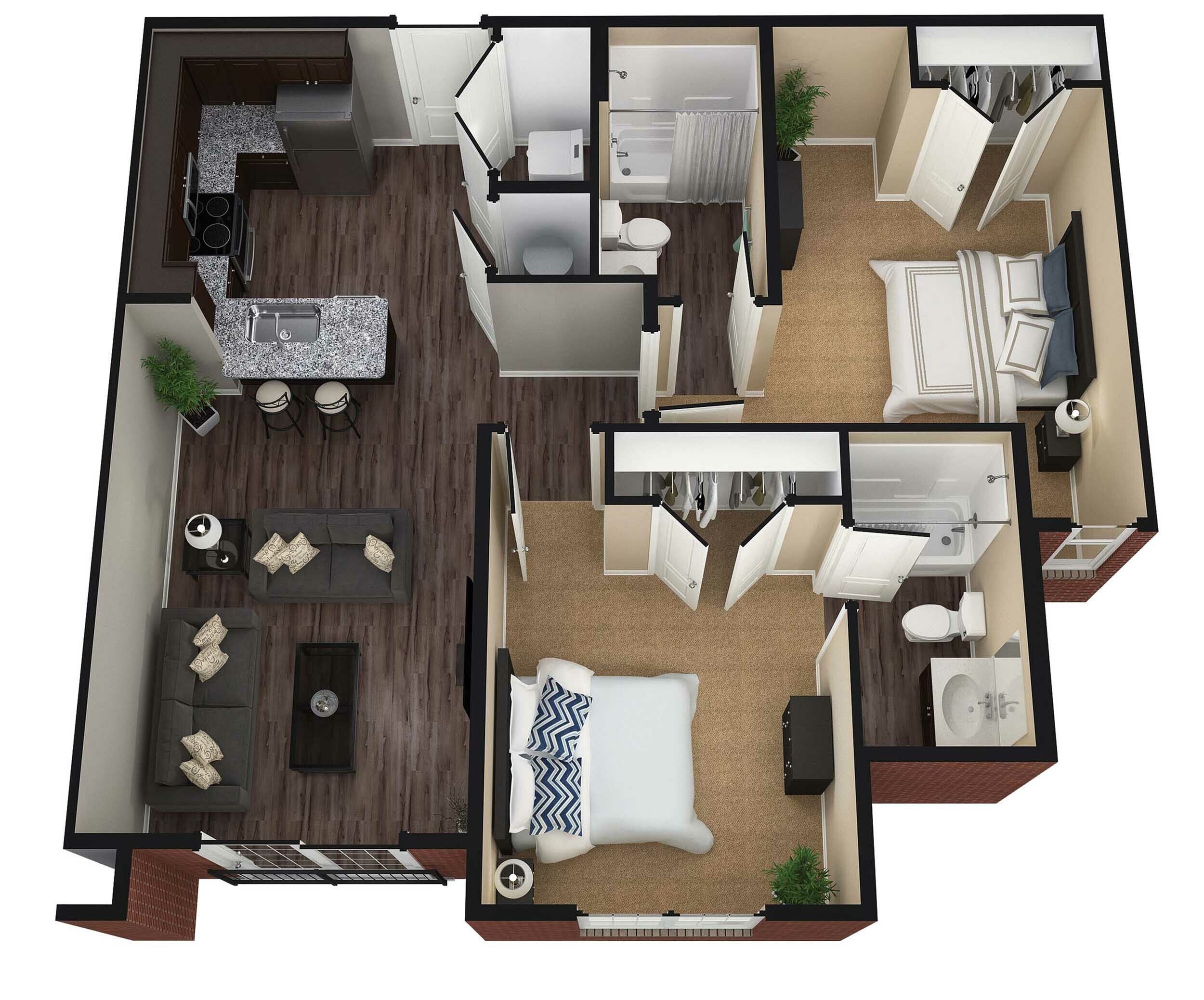 2 Bed 2 Bath Hazelton II