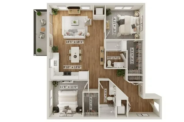 2 Bed 2 Bath Isles C