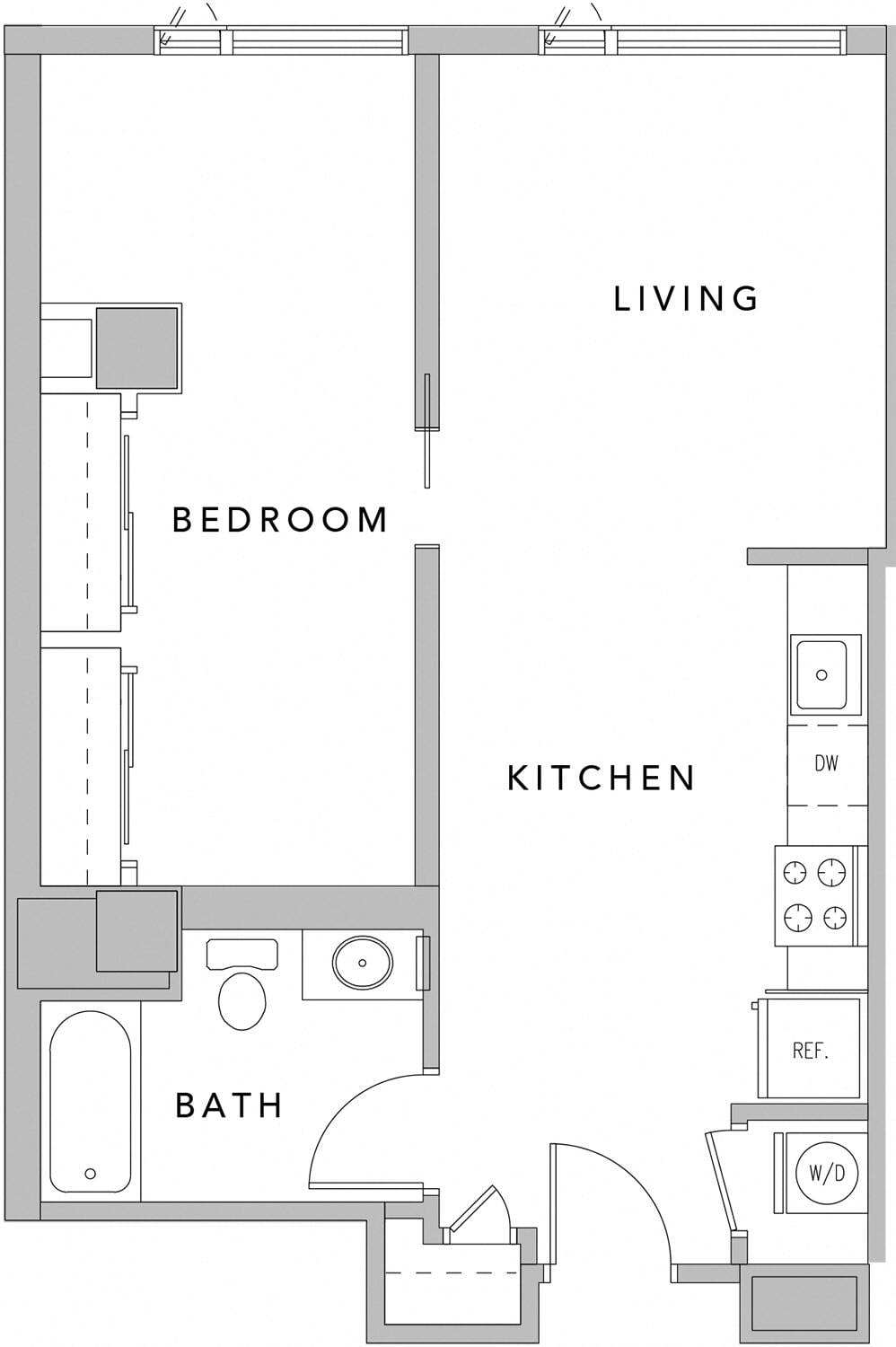 1 Bedroom 1AH