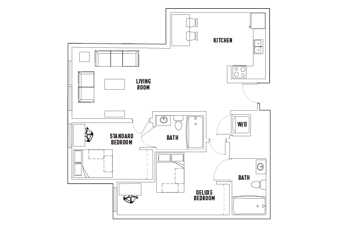 2 Bed - 2 Bath A