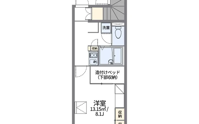 レオパレス堀江 - Kurashiki student accommodation - 102号房间(带独立厨房)