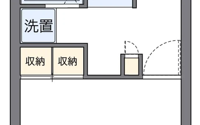 レオパレス徳島 - 徳島市の学生向け宿泊施設 - 201号房间(带独立厨房)